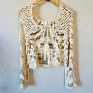 Open knit square neck sweater by Old Navy size‎ M